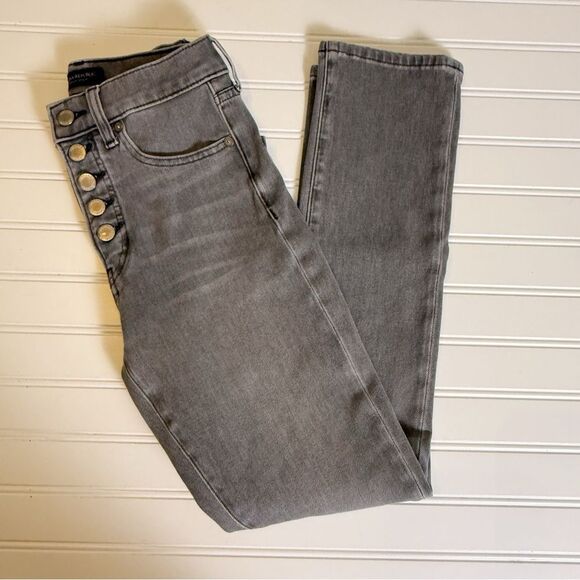 Banana Republic Premium Denim Gray High-Rise Slim Jeans Size 25 - Picture 3 of 7